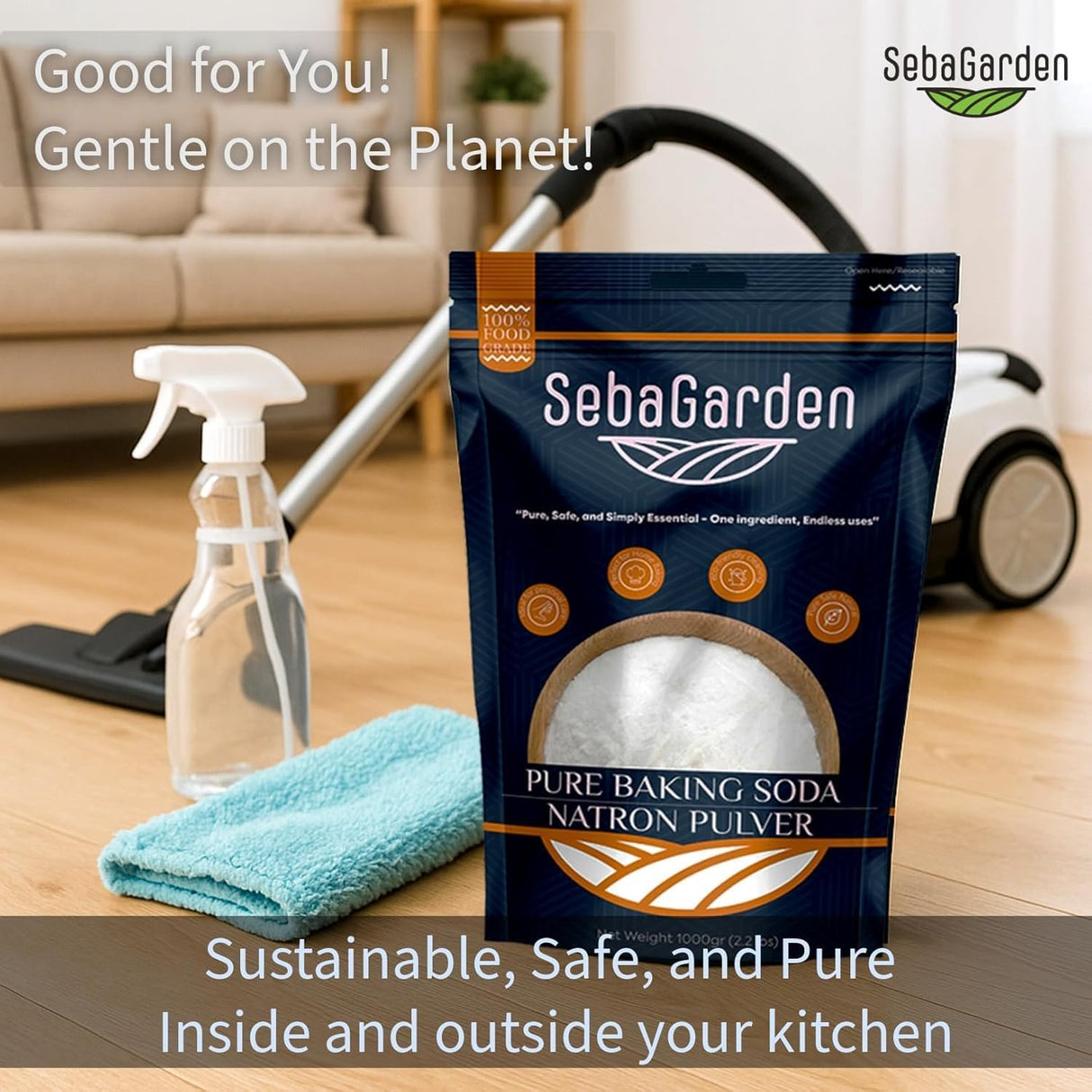 Seba Garden Premium Choice Pure Baking Soda Food Grade Aluminium-Free