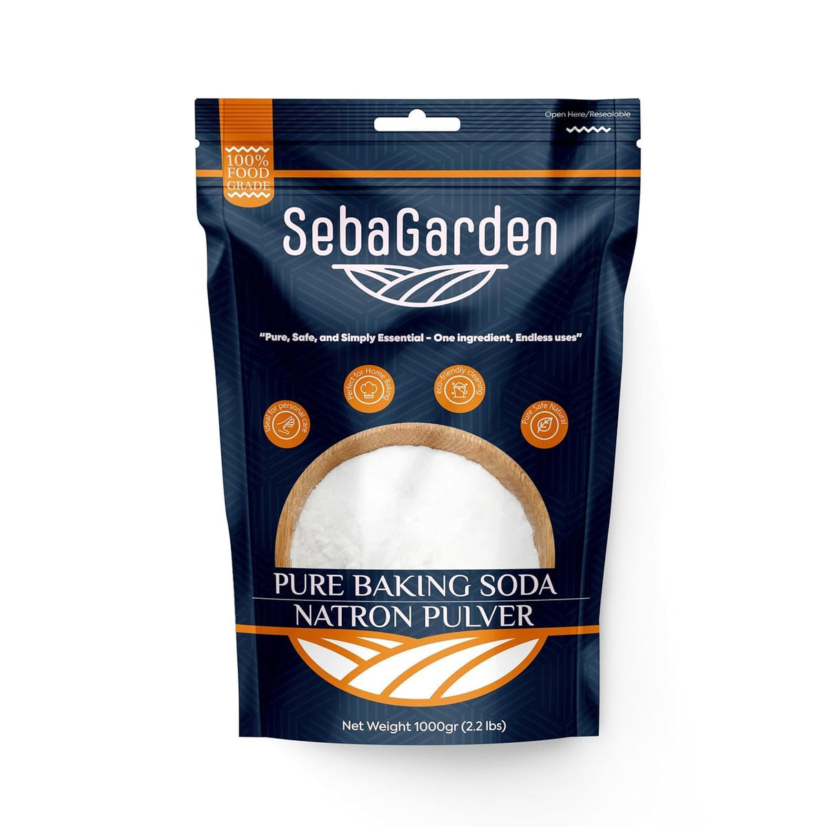 Seba Garden Premium Choice Pure Baking Soda Food Grade Aluminium-Free