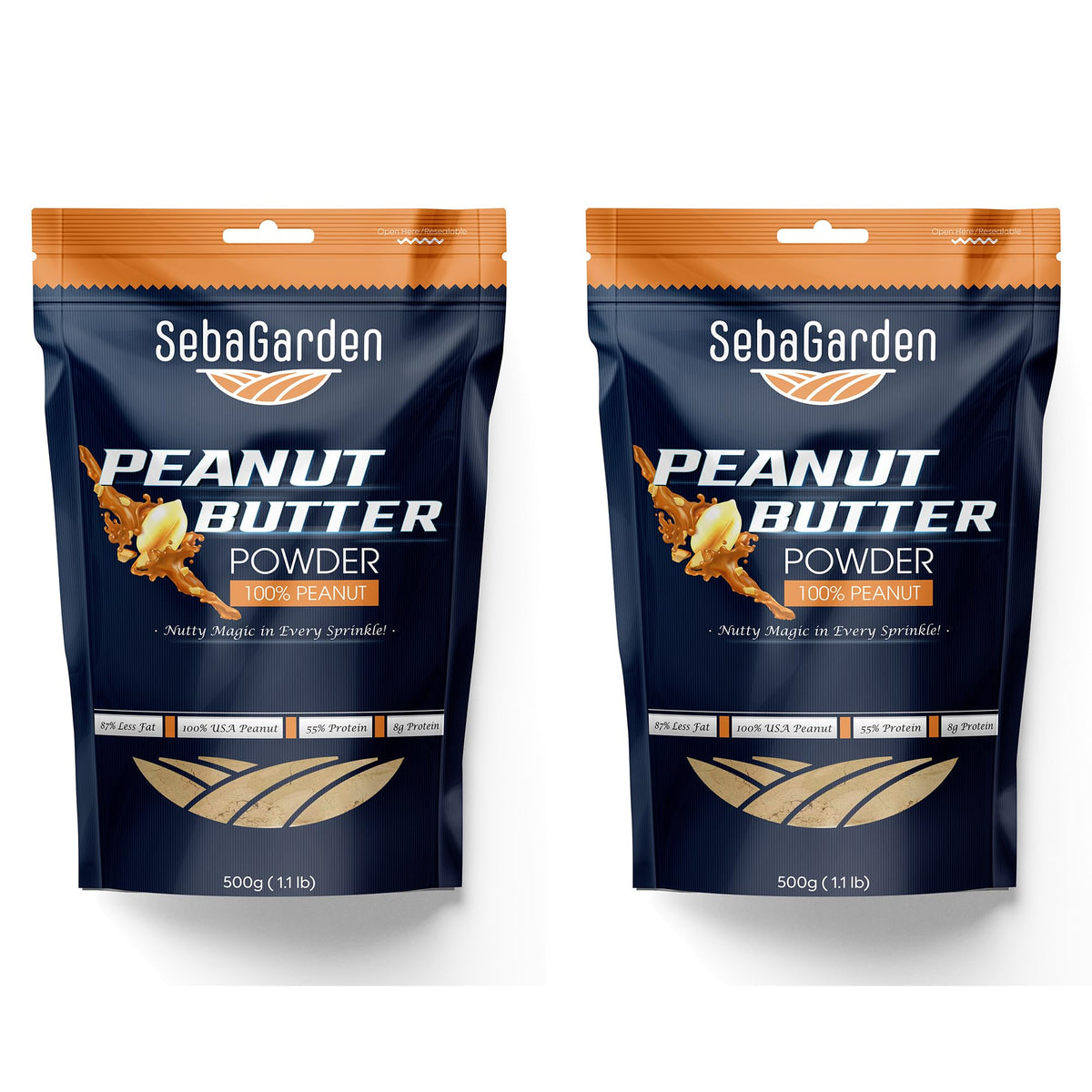 Seba Garden Pure Peanut Butter Powder 87% Less Fat Defatted | 500g