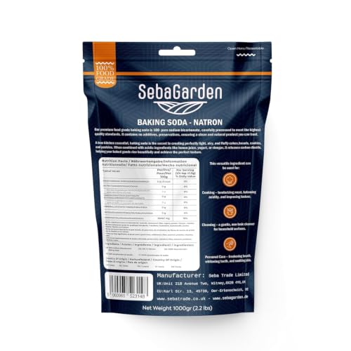 Seba Garden Premium Choice Pure Baking Soda Food Grade Aluminium-Free