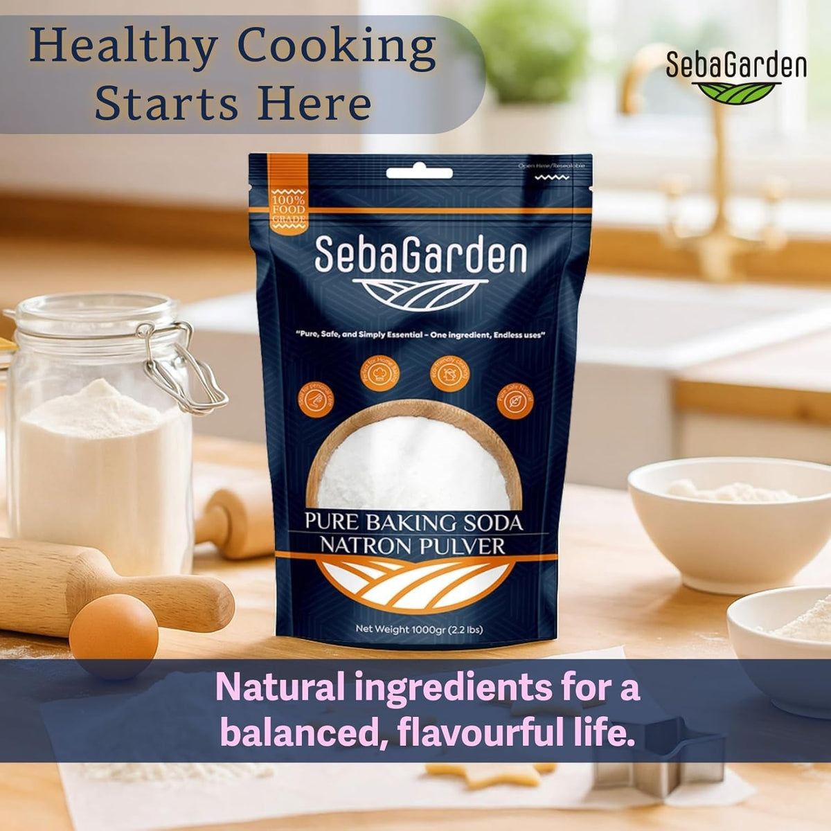 Seba Garden Premium Choice Pure Baking Soda Food Grade Aluminium-Free