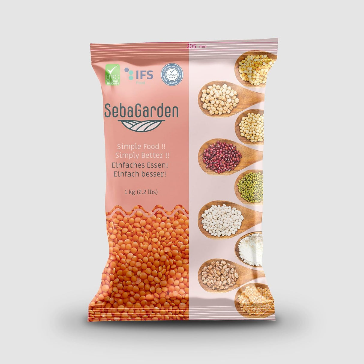 Seba Garden Premium Choice Red Lentils Whole Canadian Variety | 1kg