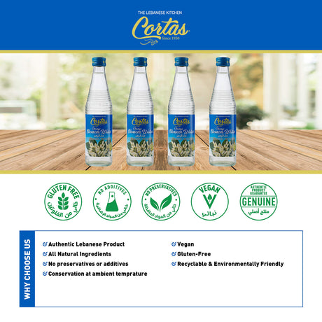 Cortas Premium Authentic Orange Blossom Water Natural Culinary Essence