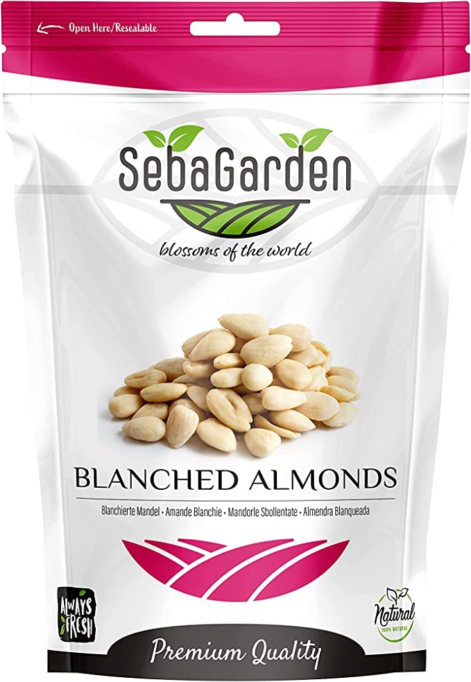 Seba Garden Premium Choice Blanched Whole Almonds Raw & Unsalted | 1kg