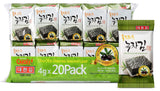 CHOI'S 1 Daechun Olive Oil & Green Tea Seaweed Snacks | 20 Individual Packs