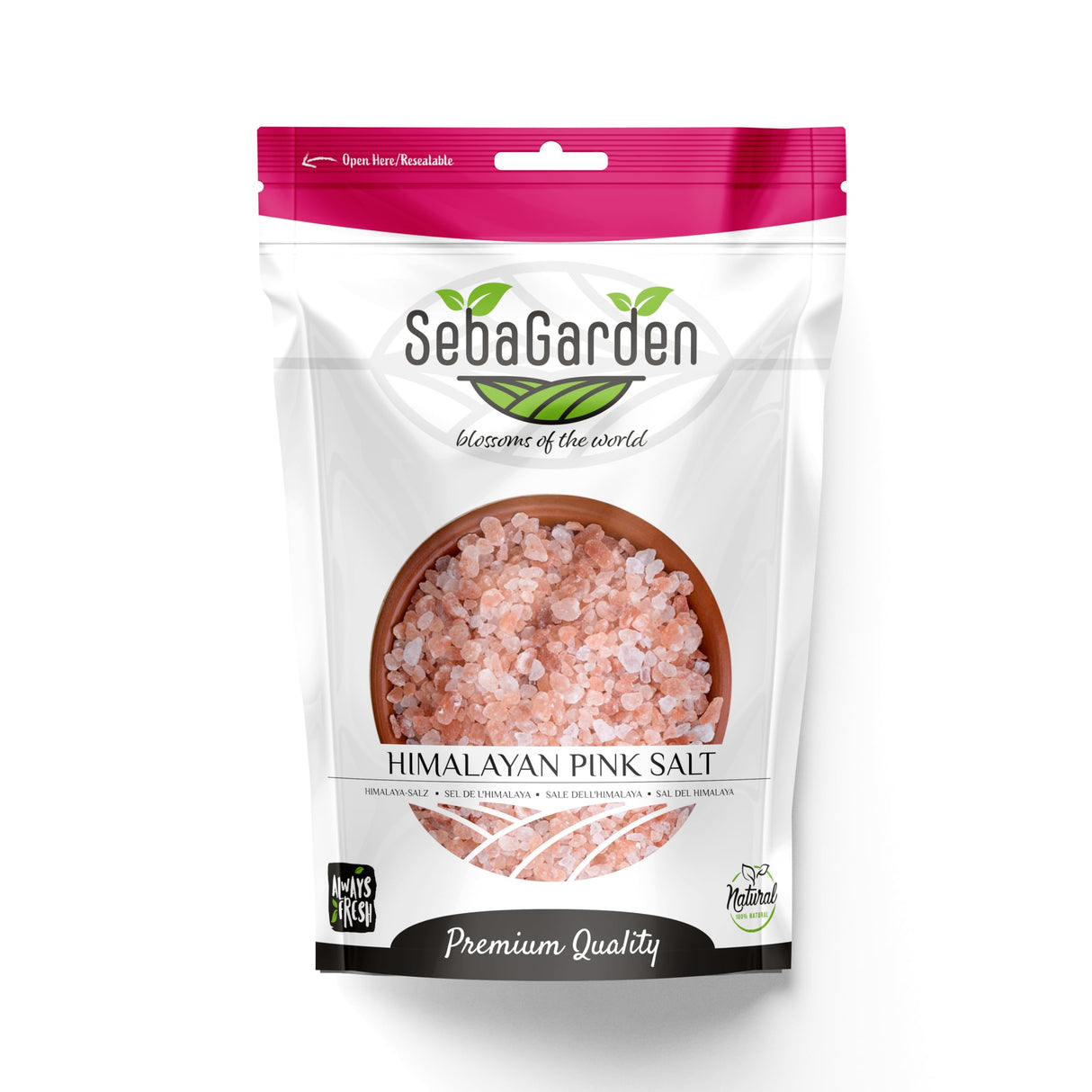 Seba Garden Hand-Harvested Himalayan Pink Salt 100% Natural Unrefined | 1kg