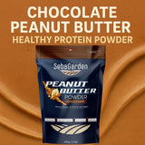 Seba Garden Chocolate Peanut Butter Powder 500g – 87% Defatted, Plant-Based Vegan Protein, Non-GMO, Certified Gluten-Free, Keto Friendly, Low Carb, BPA-Free (Pack of 2)