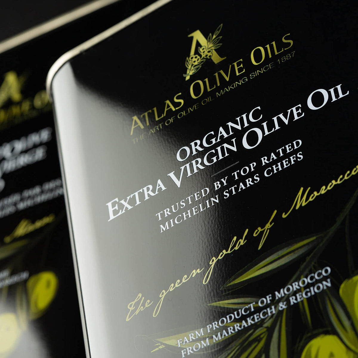 Atlas Olive Oil Premium Organic Moroccan Extra Virgin Olive Oil | 3L Tin