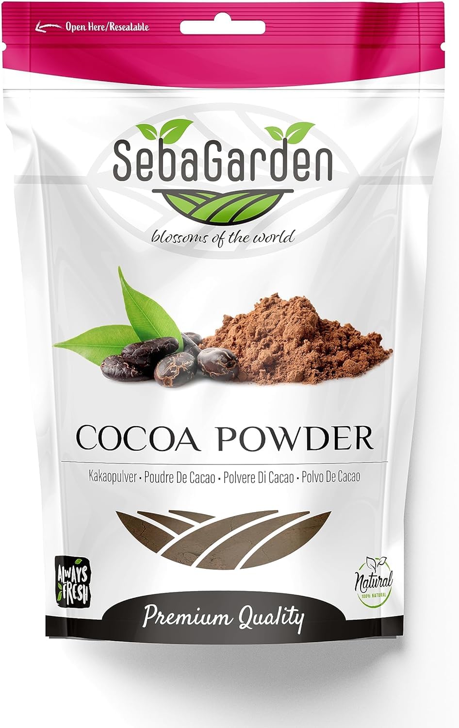 Seba Garden Premium Choice Organic Cocoa Powder Unsweetened Cacao