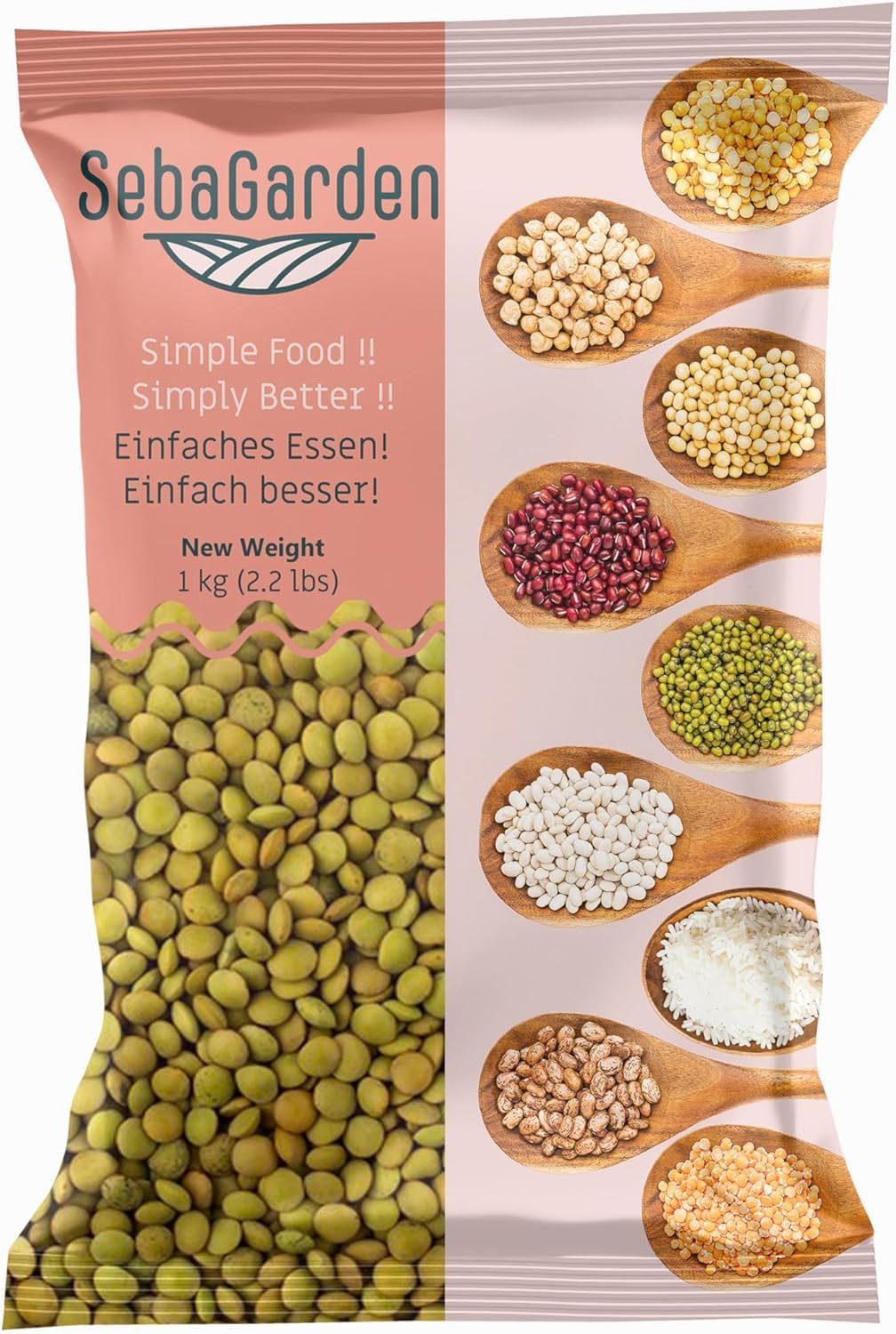 Seba Garden Premium Choice Green Lentils Laird Variety | 1kg