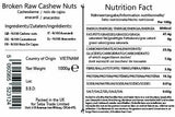 Seba Garden Premium Raw Whole Cashew Nuts Grade A Nutrient-Dense Superfood | 1kg