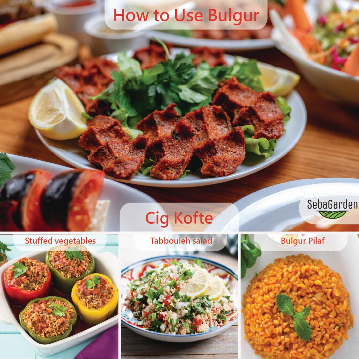 Seba Garden Premium Choice Turkish Bulgur Wheat Authentic Grain | 1kg
