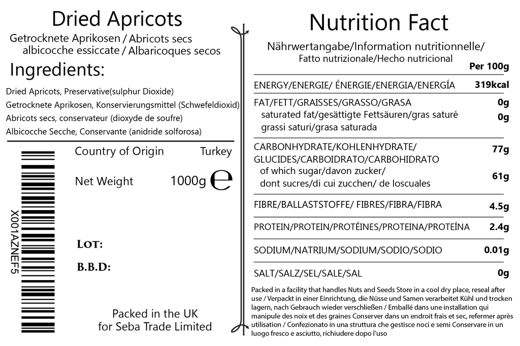 Seba Garden Dried Apricot 1kg