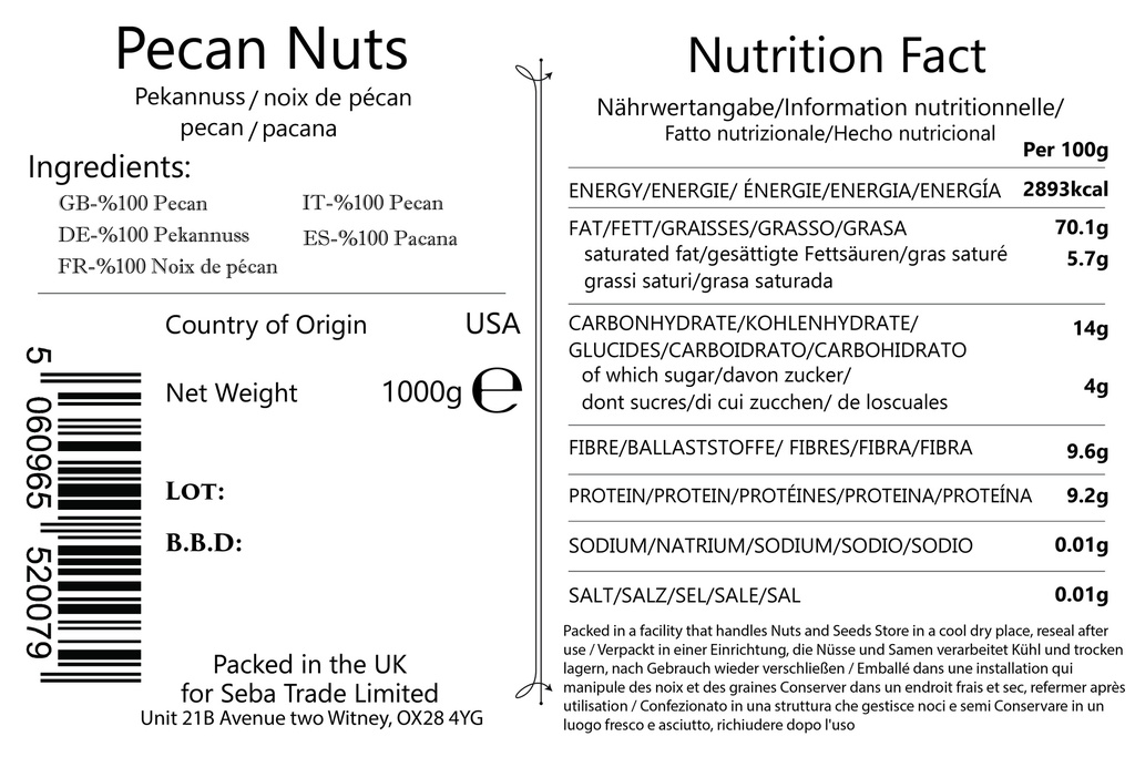 Seba Garden Pecan Nuts 1kg