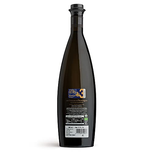 LES TERROIRS DE MARRAKECH Moroccan Organic Extra Virgin Olive Oil, Polyphenol Rich, Cold Pressed 500ml