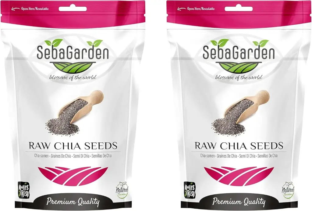 Seba Garden Chia Seeds 1kg (Pack of 2)