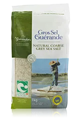 [LG_coarse1kg] Le Guerandais Celtic Coarse Grey Sea Salt In 1kg bags, Hand Harvested in Guerande / France