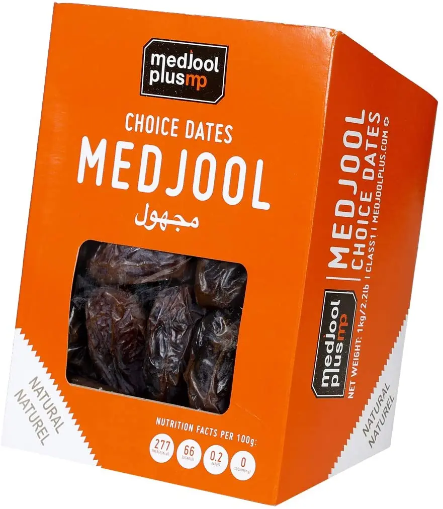 Seba Garden Premium Grade Medjool Dates Orange Box- 1000g Jumbo Size
