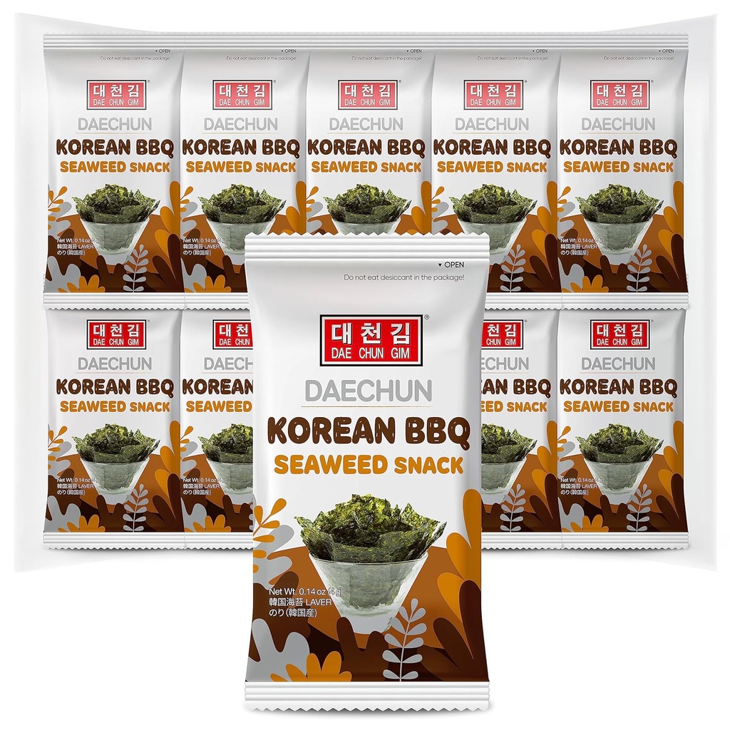 DAECHUN SEaweed Snack BBQ Pack of 20